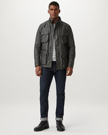 Veste Cirée Belstaff Homme Fieldmaster Grise Coton France IU7403516